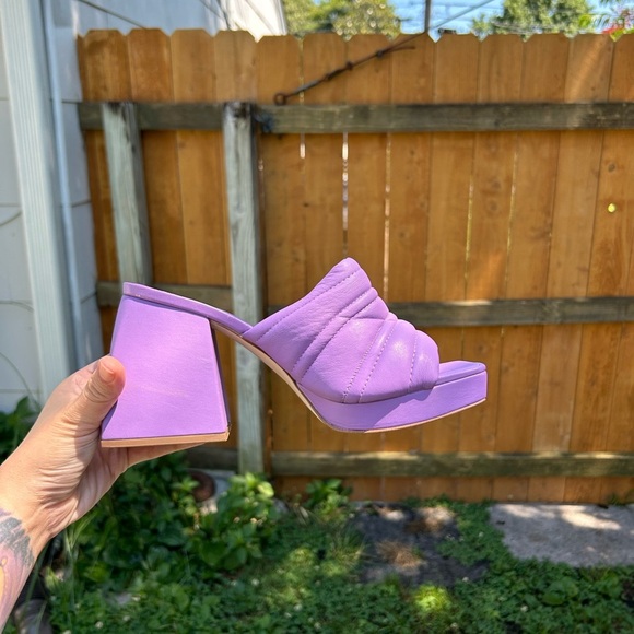 Circus NY By Sam Edelman Free People Mango Leather Heels Sz 8 - Picture 7 of 9